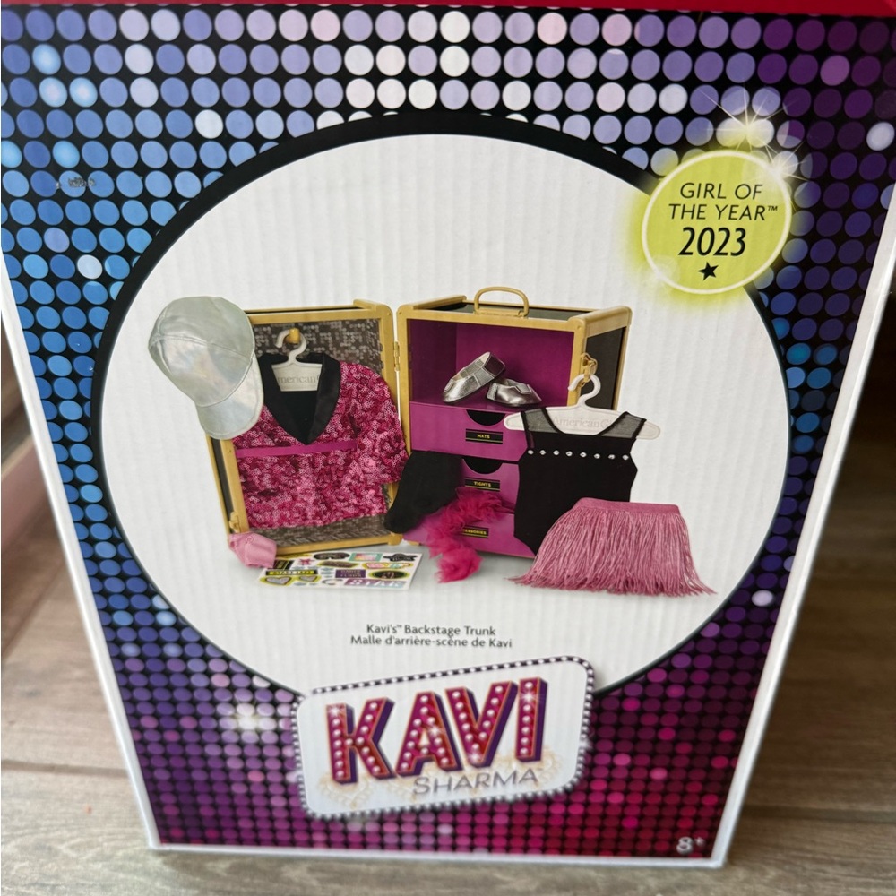 American Girl Kavi Sharma Backstage Trunk Set - Pink and Black
